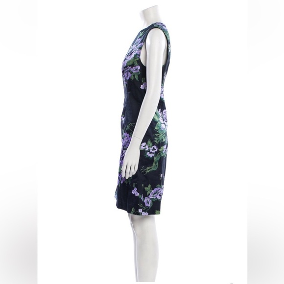 Carolina Herrera Italy Paneled Floral Print Mini Dress Excellent $1,890. Size 2 - Picture 3 of 11